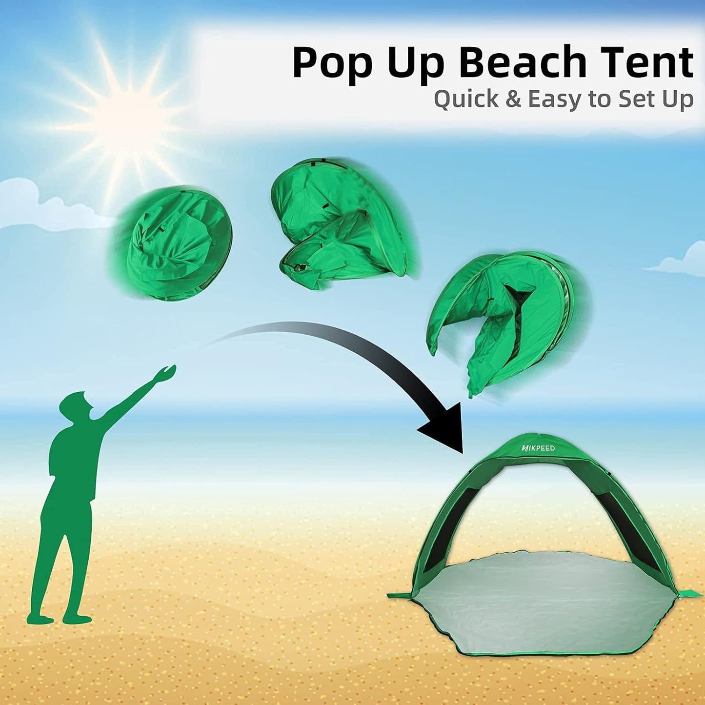 Pop Up Beach Tent – Instant Setup, UV Protection & Portable