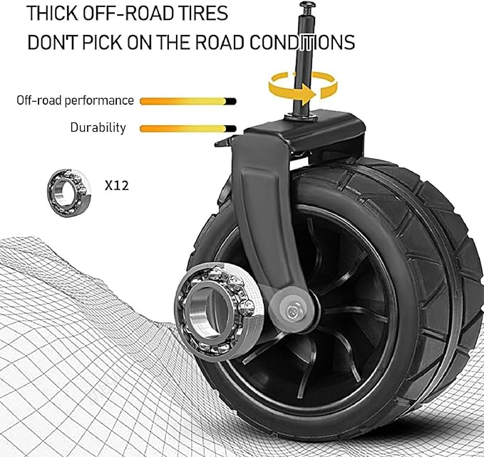 Heavy Duty Collapsible Trolley,Wagon Cart – Extra Large 260L, All-Terrain Wheels
