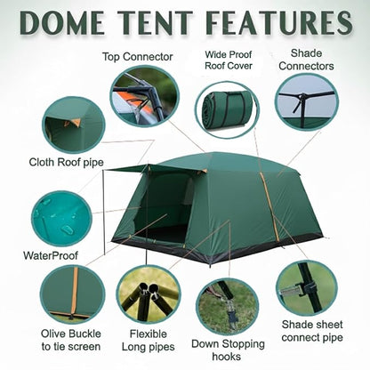 ECOTREK Double-Layer Family Camping Tent – 3 Sizes LCF91228