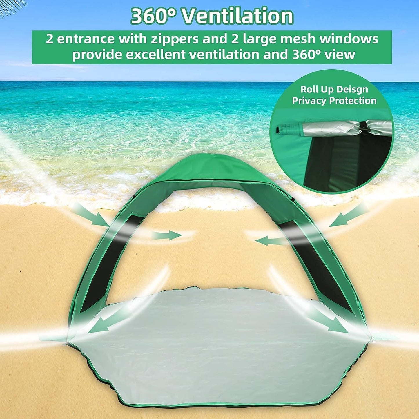 Pop Up Beach Tent – Instant Setup, UV Protection & Portable