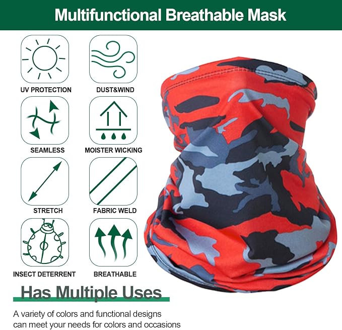 Ice Silk Cooling Face Cover Bandana & Neck Gaiter –  HX5401