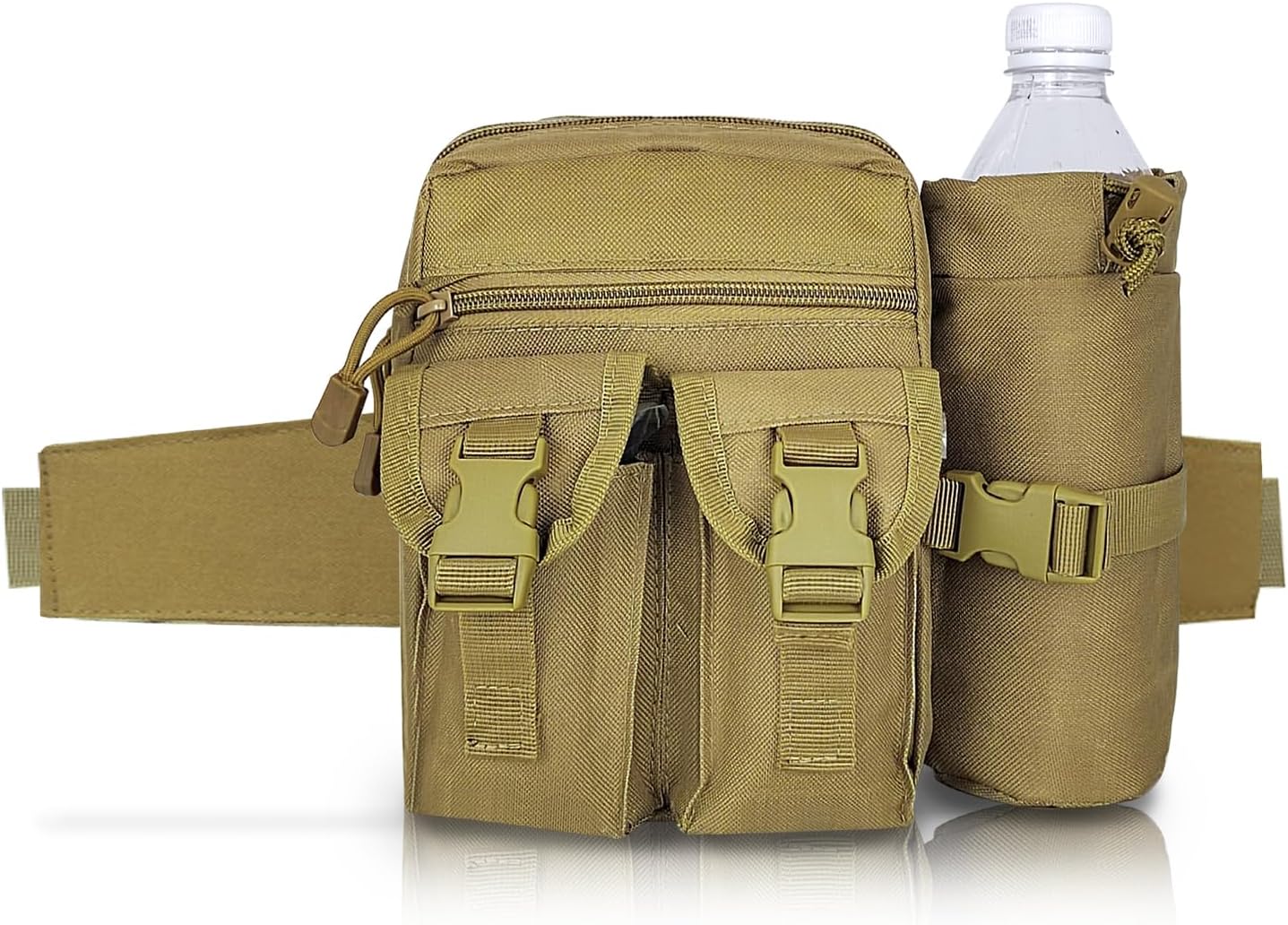 Waterproof Waist Bag with Removable Bottle Pouch - Multi-Pocket Outdoor Sports BL7013
