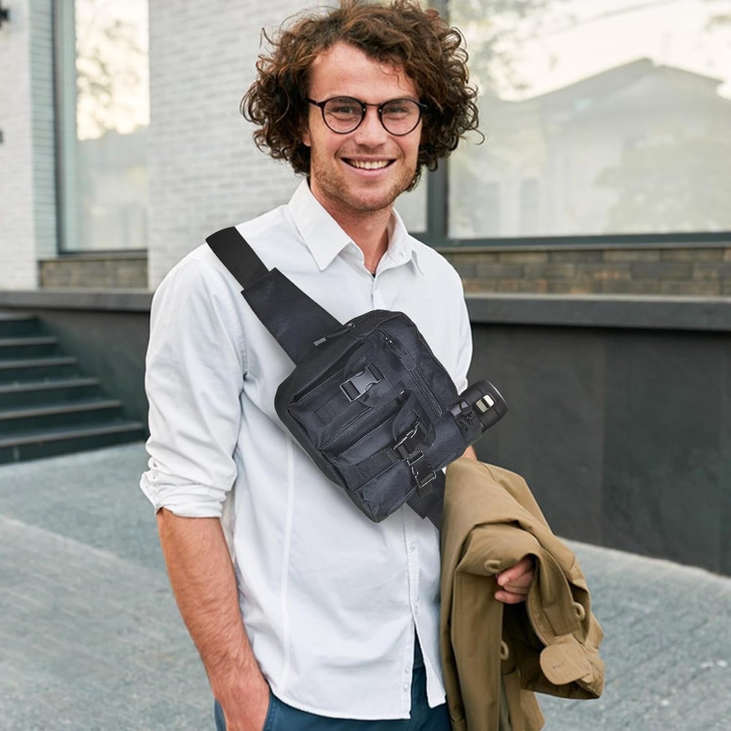 Waterproof Waist Bag with Removable Bottle Pouch - Multi-Pocket Outdoor Sports BL7013