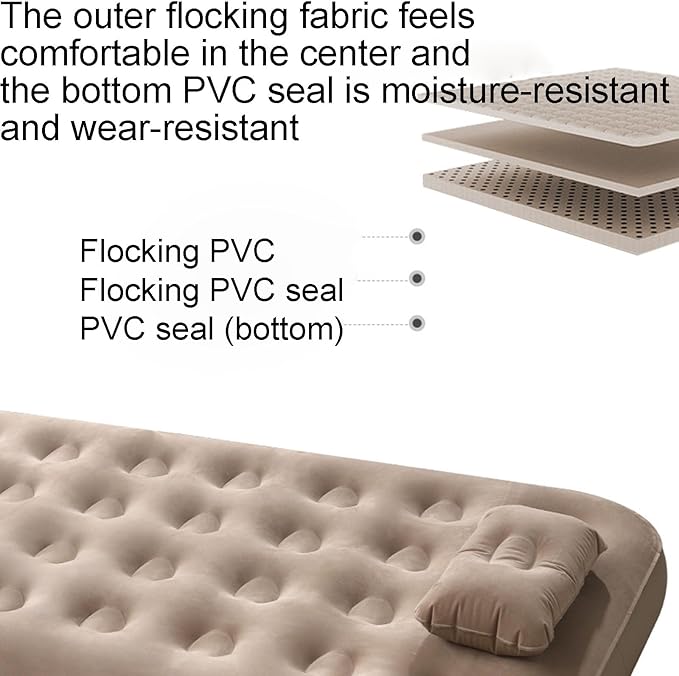 ECOTREK-Outdoor Inflatable Single Airbed Mattress with Built-in Pump CSSY93110