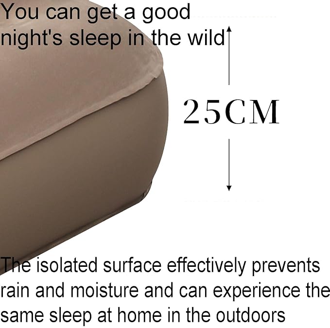 ECOTREK-Outdoor Inflatable Single Airbed Mattress with Built-in Pump CSSY93110