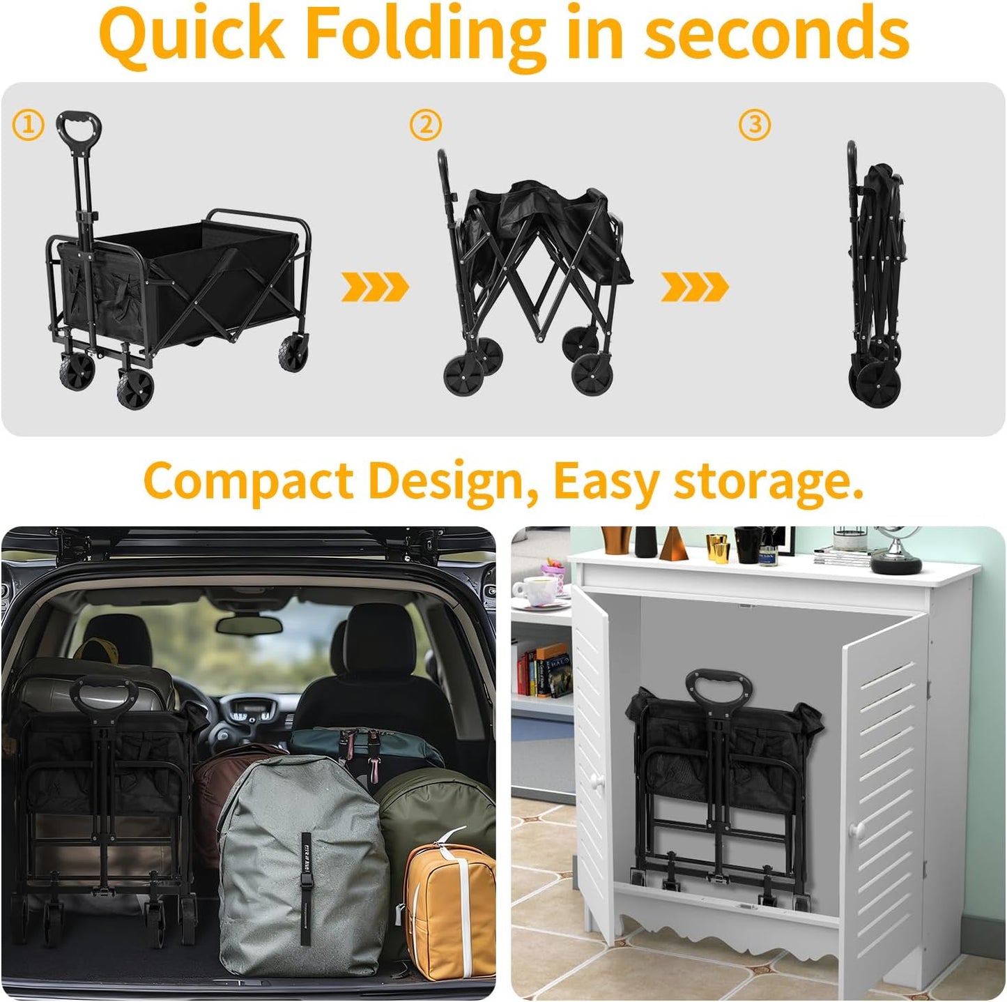 Foldable Wagon, Beach Cart Trolley