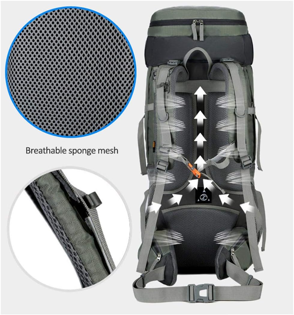 75L Camping & Hiking Backpack – Outdoor Travel Mountaineering Pack with Rain Cover