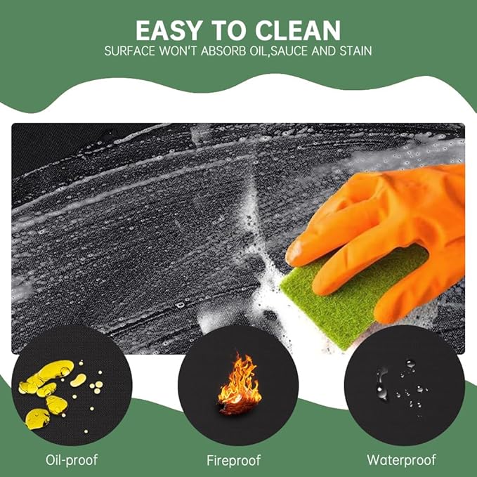 BBQ Grill Mat - Fireproof Deck & Patio Protector, Double-Sided Waterproof Oil-Proof HCKJ1011