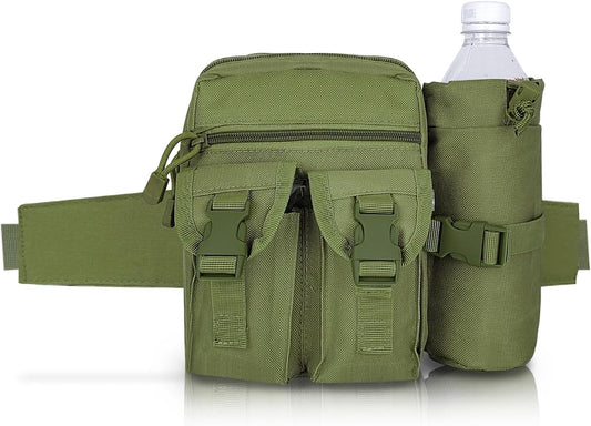 Waterproof Waist Bag with Removable Bottle Pouch - Multi-Pocket Outdoor Sports BL7013