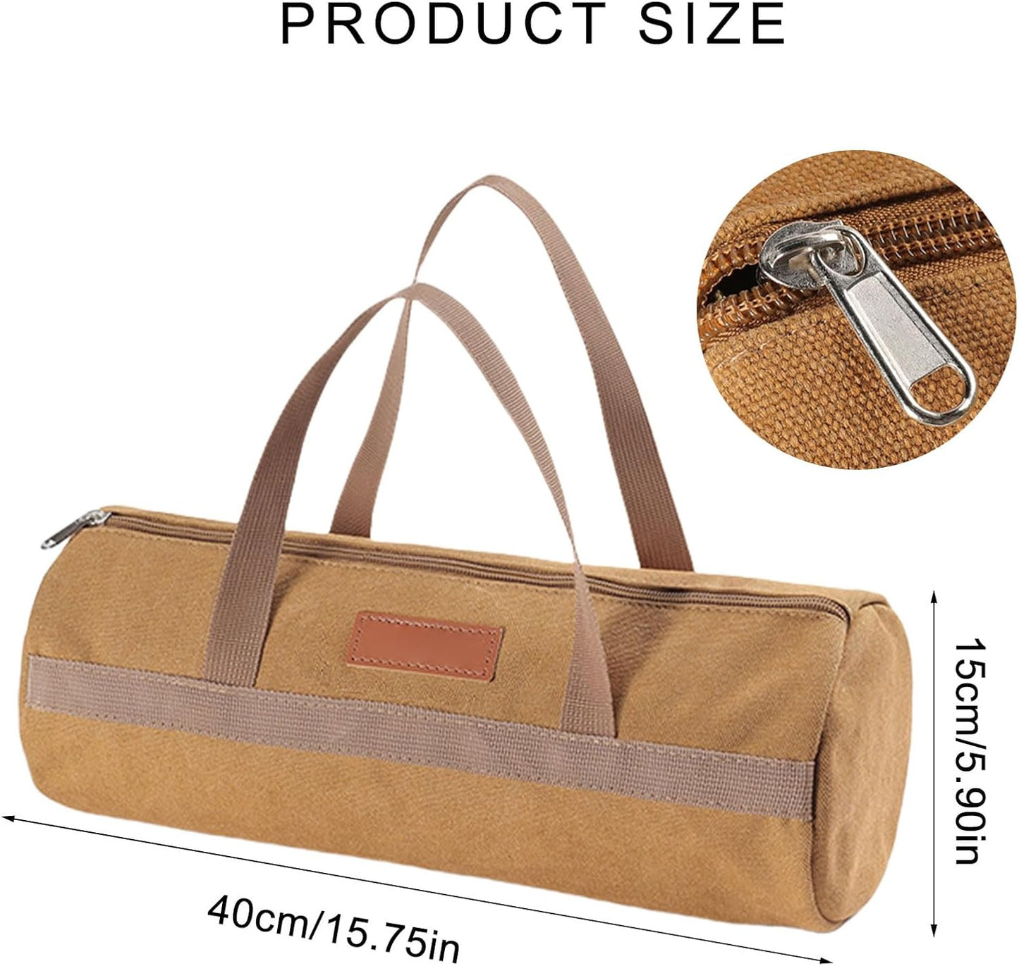 ECOTREK Canvas Tent Stake Bag – Portable Camping Peg & Hammer Storage Bag AYH11101
