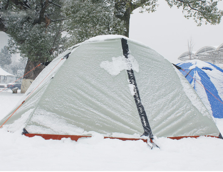 2-Person Double-Layer Four-Season Mountaineering Tent with Snow Skirt