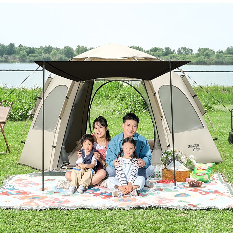 Hexagonal Camping Tent - Durable, Quick Setup