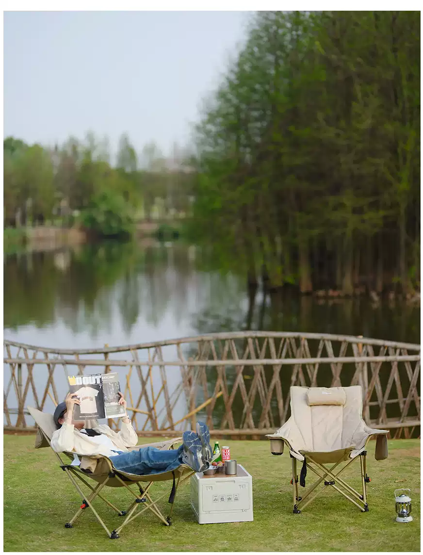 Urban Wave Premium Reclining Camping Chair with Footrest YQ1449