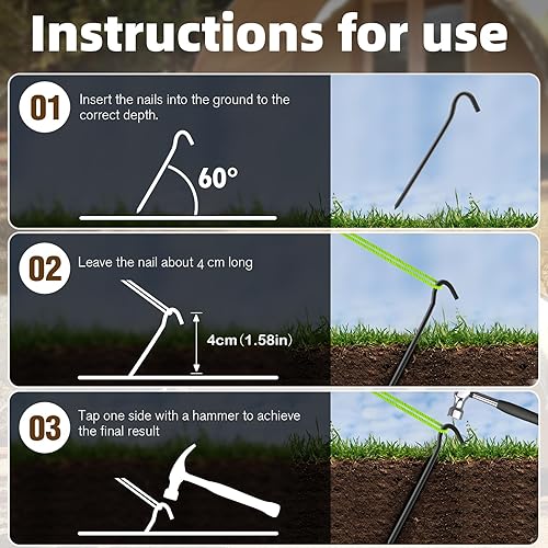 Camping Pegs – 10pcs Aluminium Alloy Tent Stakes