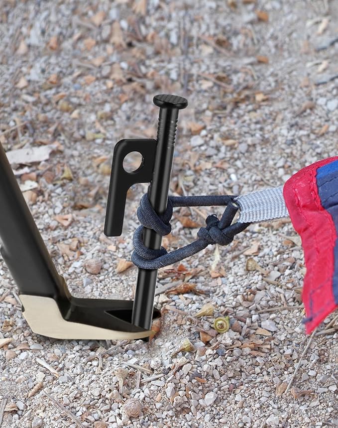 ECOTREK Heavy Duty Tent Pegs – 40cm Steel Camping Stakes for Hard Ground, Beach & Grass JP120512