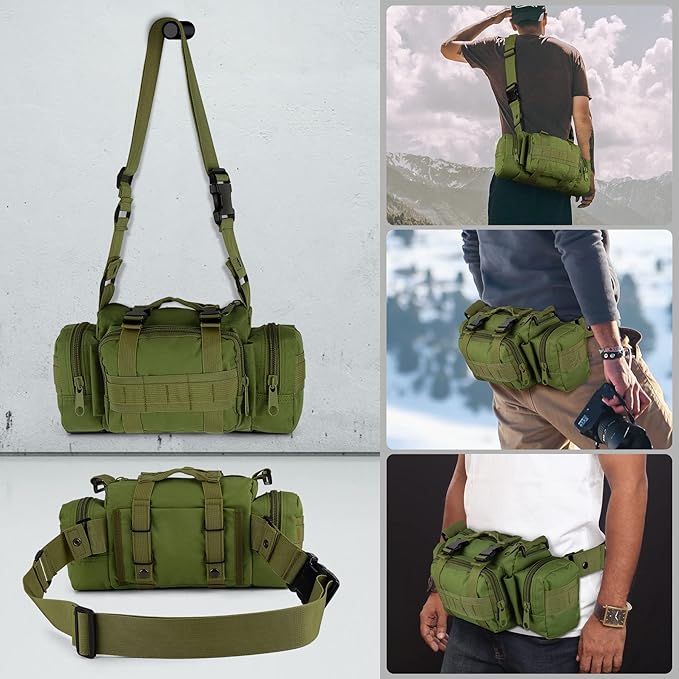 DSLR Camera Sling Bag - Waterproof Tactical Outdoor Waist / Shoulder Bag BL9011
