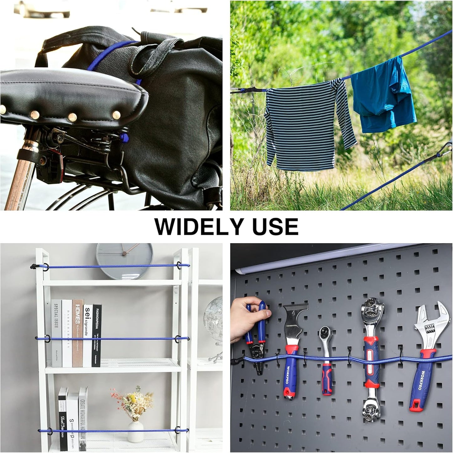 ECOTREK Heavy Duty Bungee Cords with Hooks – Elastic Straps for Camping, Cargo & Transport JP4401