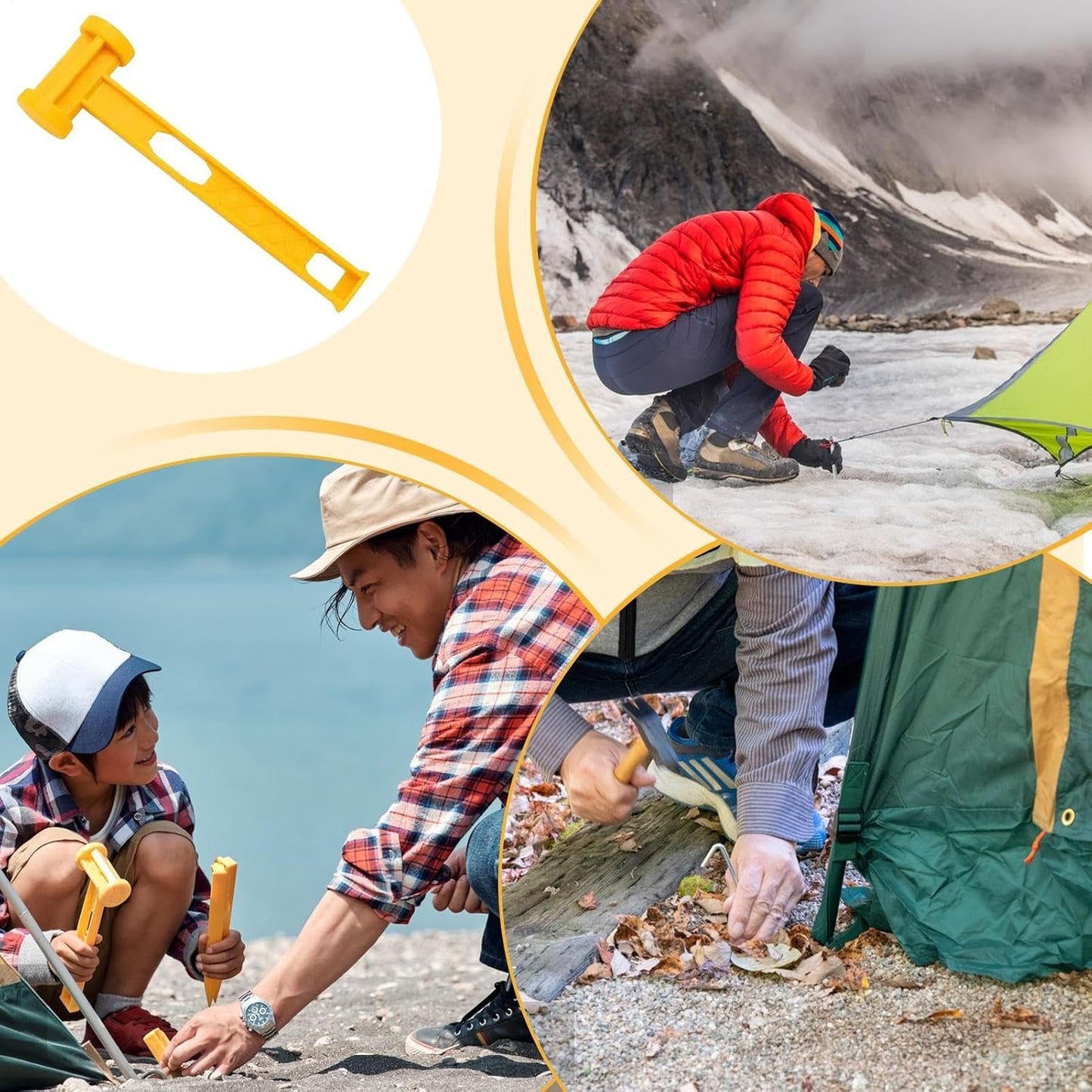 ECOTREK Camping Mallet – Lightweight Tent Stake Hammer for Outdoor Use DK71031