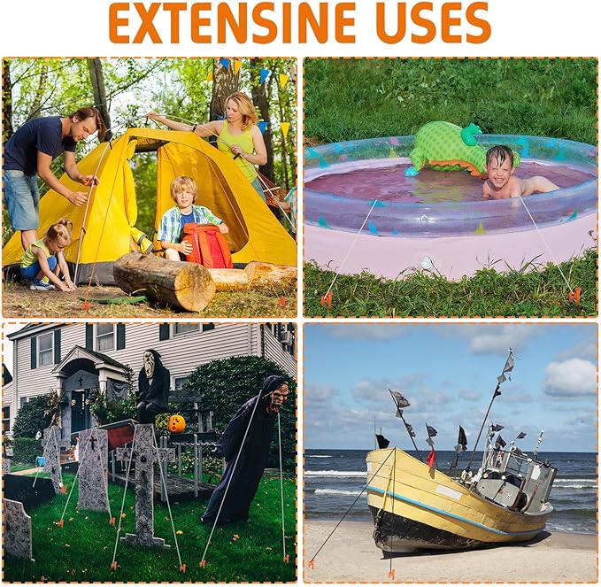 Heavy Duty Steel Tent Stakes – 30cm Metal Tent Pegs