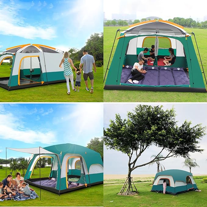 Family Outdoor Camping Tent – Double Layer, Family Cabin Tent