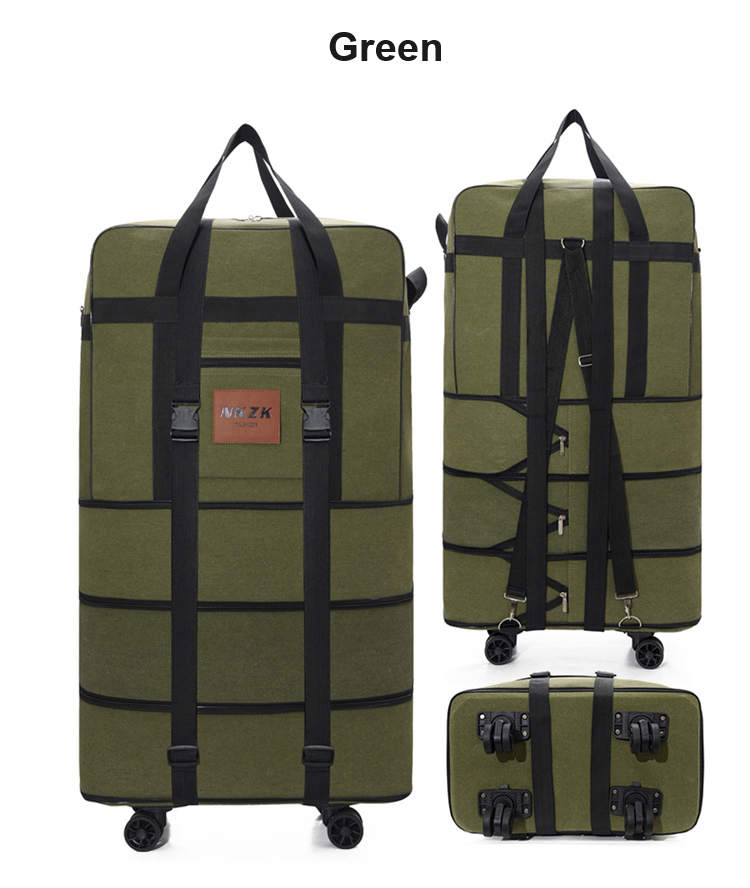 158L Expandable Luggage Bag – Foldable Rolling Travel Bag