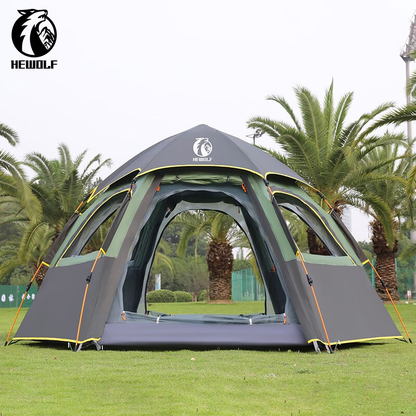 Large Hexagon Double-Layer Waterproof Camping Tent DYLF2063