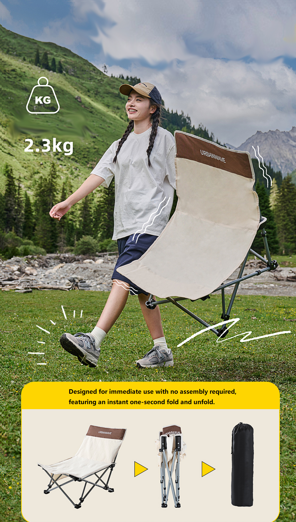 Versatile Outdoor Folding Chair – Chair & Lounger