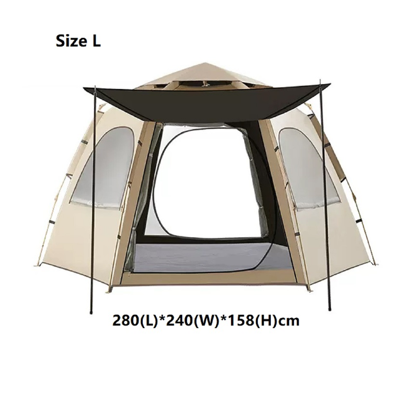 Hexagonal Camping Tent - Durable, Quick Setup