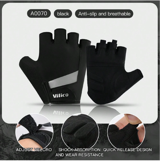 Half-Finger Cycling Gloves – Breathable Sun Protection TJ6268