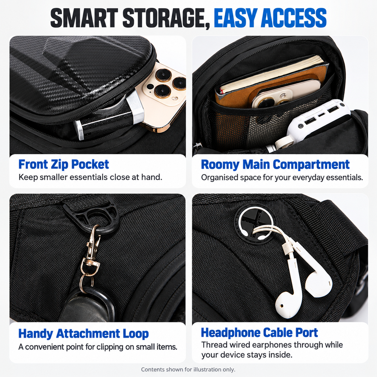 Motorcycle Thigh Bag with Adjustable Straps – BQF11904