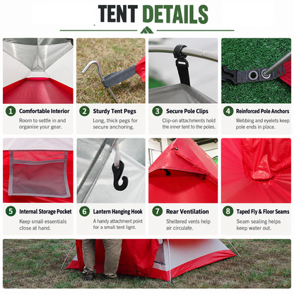 Lightweight waterproof 1-Person Hiking Tent  KM3182
