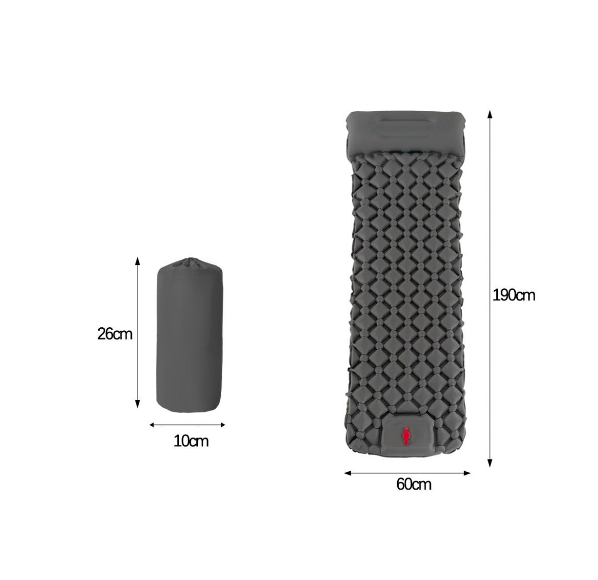 Single-Ultra-Light Inflatable Camping Sleeping Mat with Built-in Foot Pump and Pillow YFHY7011