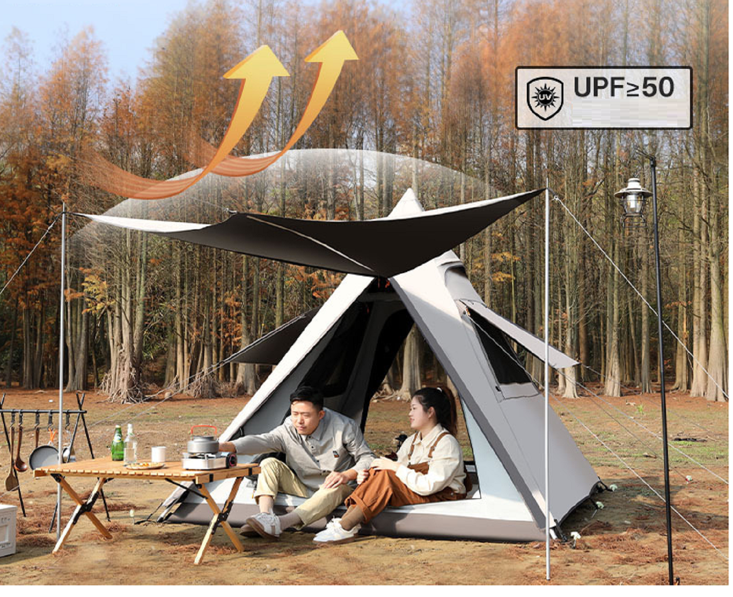 Automatic Pyramid Double-Layer Outdoor Camping Tent