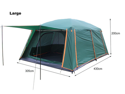 ECOTREK Double-Layer Family Camping Tent – 3 Sizes LCF91228