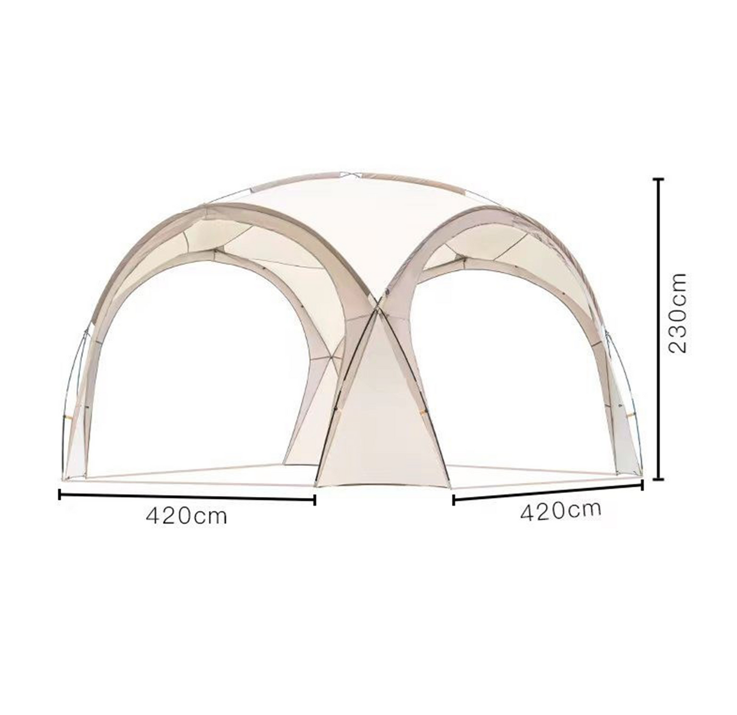 Dome Canopy Gazebo Tent – 4.2 × 4.2 × 2.3 m