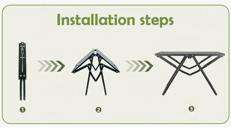 ECOTREK Modular Folding Camping Table – 58cm Portable Outdoor Table ZF10311