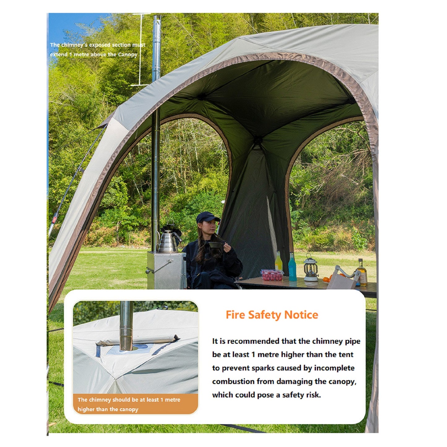 Automatic Dome Canopy & Tent – Includes 4 Side Walls and 1 Groundsheet