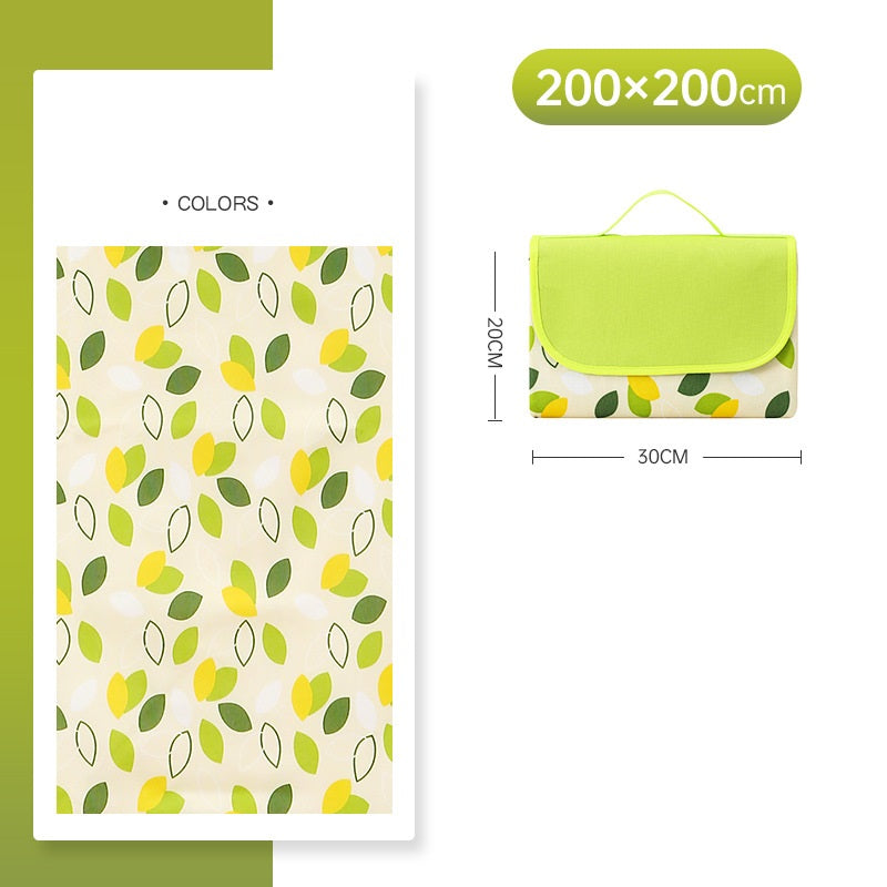 Waterproof Picnic Mat Blanket – 200 × 200 cm