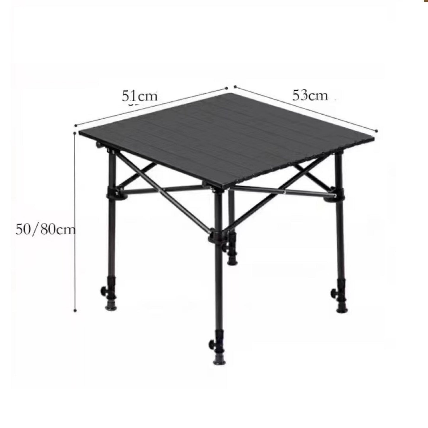 Adjustable Folding Camping Table – Portable Outdoor Table 51cm