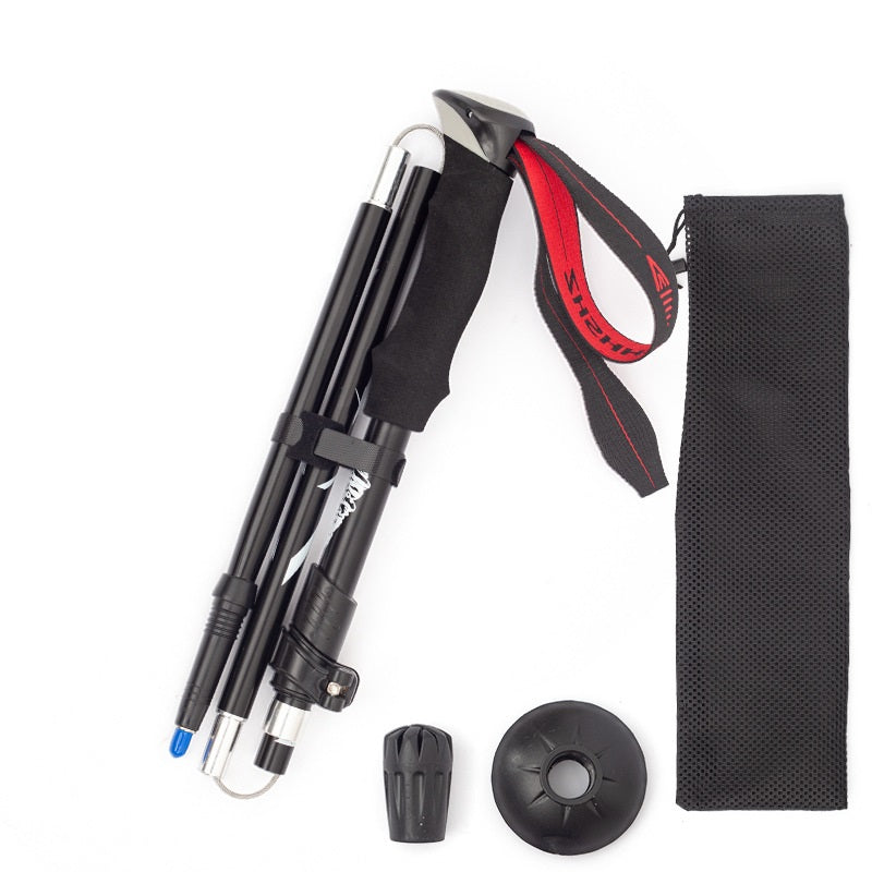 Aluminum Alloy Folding Ultralight Trekking Poles HBXK1011