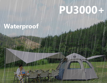 Pop-up Hexagonal Double-Layer Waterproof Tent + Winged CanopyDYLF2063