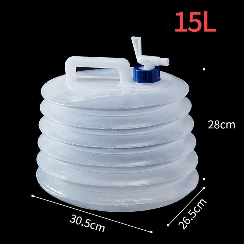 Outdoor Folding Water Bucket - Portable Collapsible Water Storage with Tap