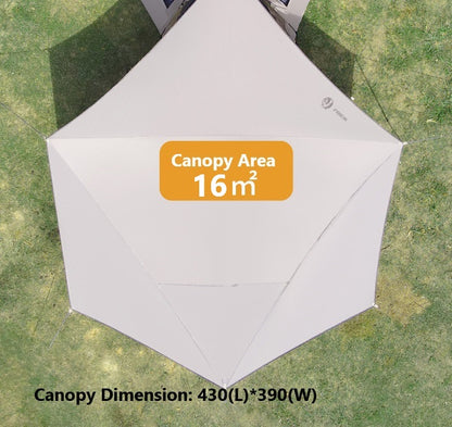 Pop-up Hexagonal Double-Layer Waterproof Tent + Winged CanopyDYLF2063