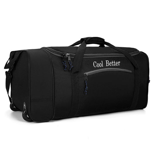 55L Foldable Rolling Duffel Bag with 2 Wheels – Waterproof Oxford Weekender Travel Bag FL6121