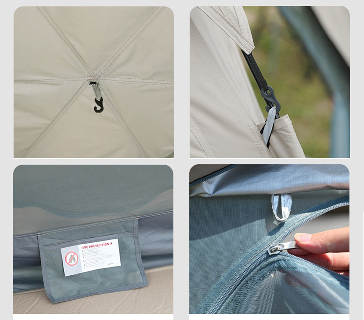 Pop-up Hexagonal Double-Layer Waterproof Tent + Winged Canopy