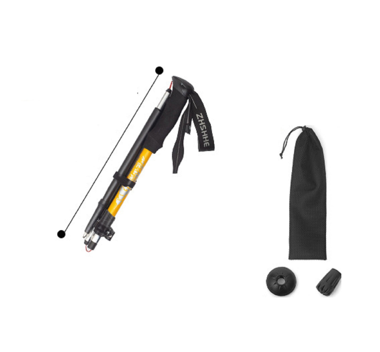 Aluminum Alloy Folding Ultralight Trekking Poles HBXK1011