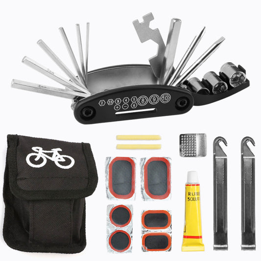 ECOTREK 16-in-1 Compact Bike Multi-Tool & Puncture Repair Kit TG12221