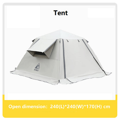 Portable Fully Automatic Waterproof Camping Tent with Canopy for All-Season DYLF97813