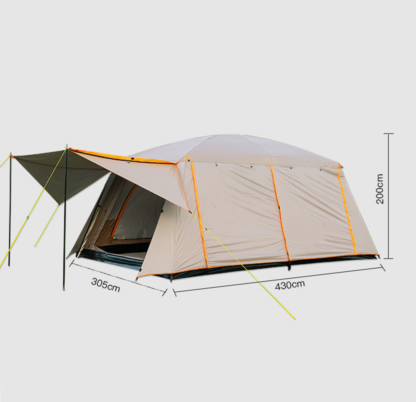 Large Family Tent – Three Rooms, Waterproof