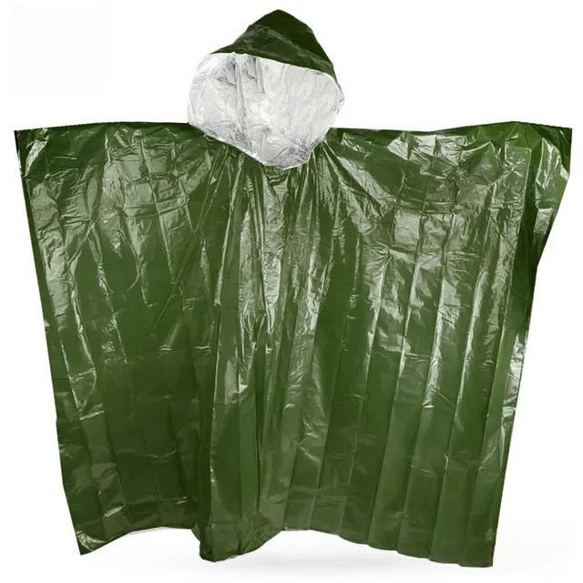 Emergency Thermal Blanket & Raincoat – Compact, Waterproof LCK7011